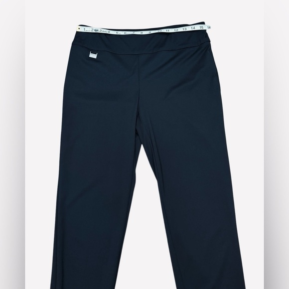 Lisette L Montréal, Elegant Embroidered Hem Pants, Size 10, Black - Picture 3 of 7